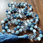 High Vibe Mala with Kyanite and Aquamarine