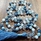 High Vibe Mala with Kyanite and Aquamarine
