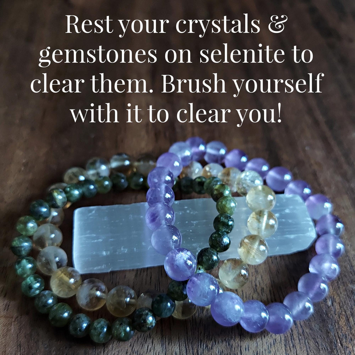 Deluxe Crystal Cleansing Kit with Selenite Bracelet, Nag Champa Anointing Oil, Palo Santo, Salt Blend, and Dragons Blood