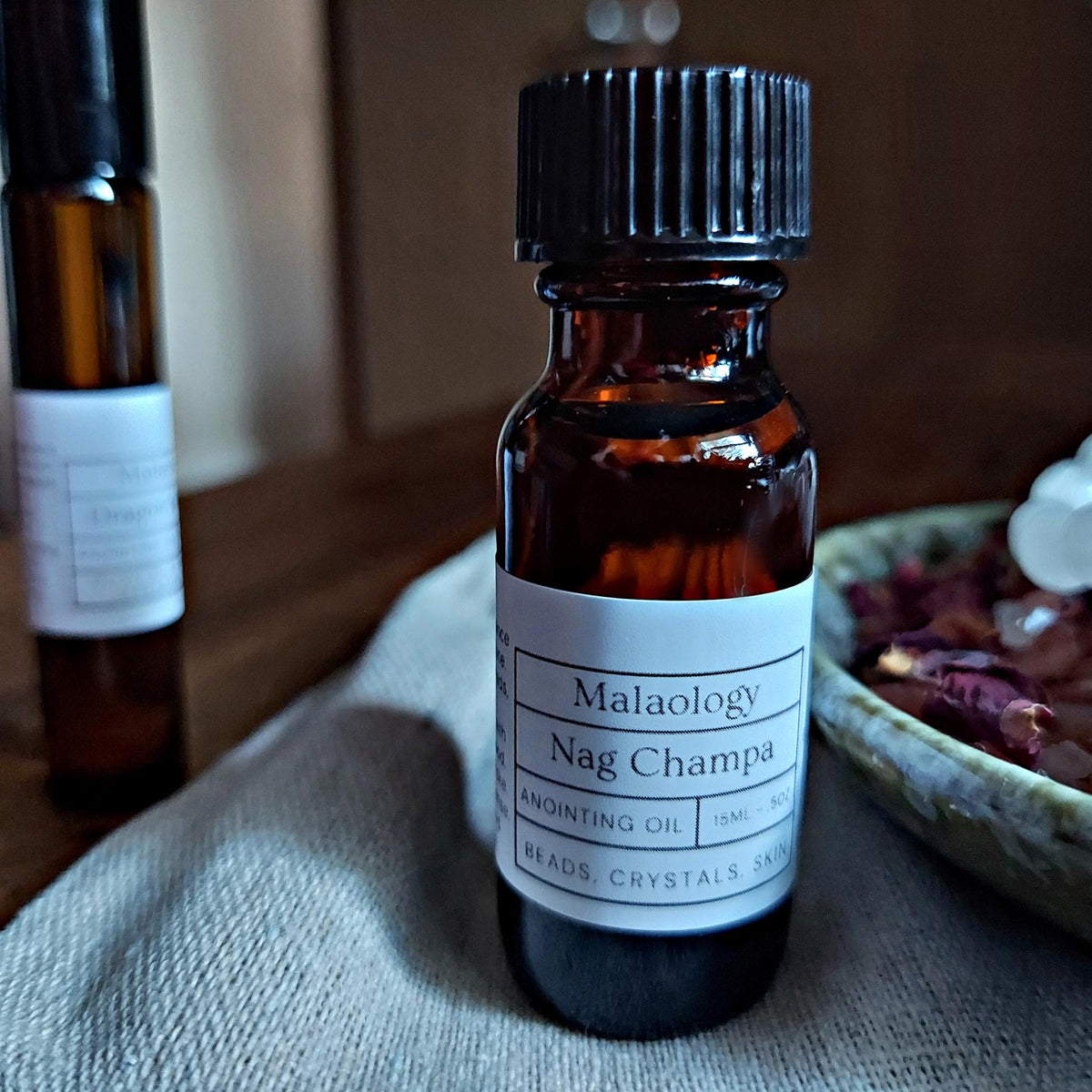 Crystal Cleansing Kit with Nag Champa Anointing Oil, Selenite, Palo Santo, and Salt Blend