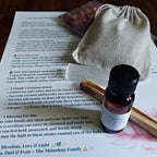 Crystal Cleansing Kit with Nag Champa Anointing Oil, Selenite, Palo Santo, and Salt Blend