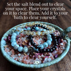 Deluxe Crystal Cleansing Kit with Selenite Bracelet, Nag Champa Anointing Oil, Palo Santo, Salt Blend, and Dragons Blood