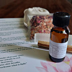 Crystal Cleansing Kit with Nag Champa Anointing Oil, Selenite, Palo Santo, and Salt Blend
