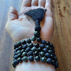 Serpent Stone Mala with Serpentine, Black Obsidian, and Lava Stone