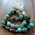 The Wild Garden Pocket Mala with Chrysoprase, Amazonite Chips, and Rosewood