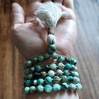 Green Goddess Mala with Chrysoprase