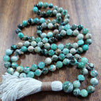 Green Goddess Mala with Chrysoprase
