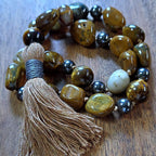Storm Walker Pocket Mala with Pietersite, Tiger‘s Eye, and Hematite