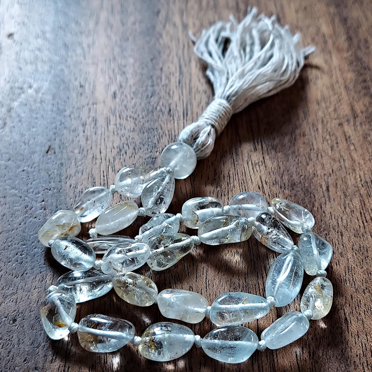 Golden Spirit Pocket Mala with Raw Topaz