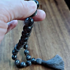 Shadow and Shimmer Pocket Mala with Larvikite