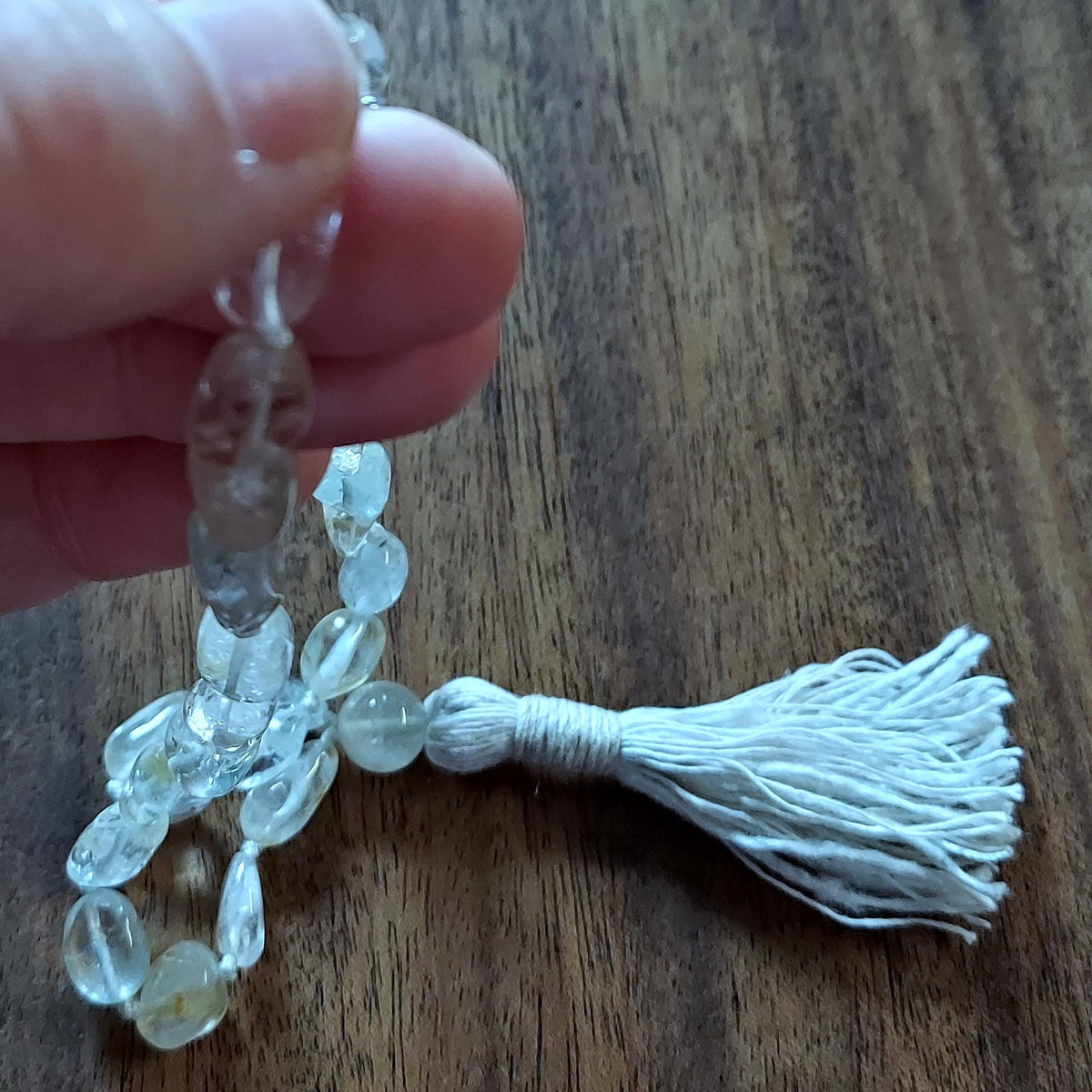 Golden Spirit Pocket Mala with Raw Topaz