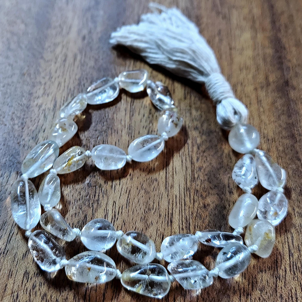 Golden Spirit Pocket Mala with Raw Topaz