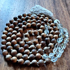Sky and Smudge Mala with Raw Topaz and Sandalwood