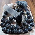 Shadow and Shimmer Pocket Mala with Larvikite