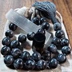 Shadow and Shimmer Pocket Mala with Larvikite