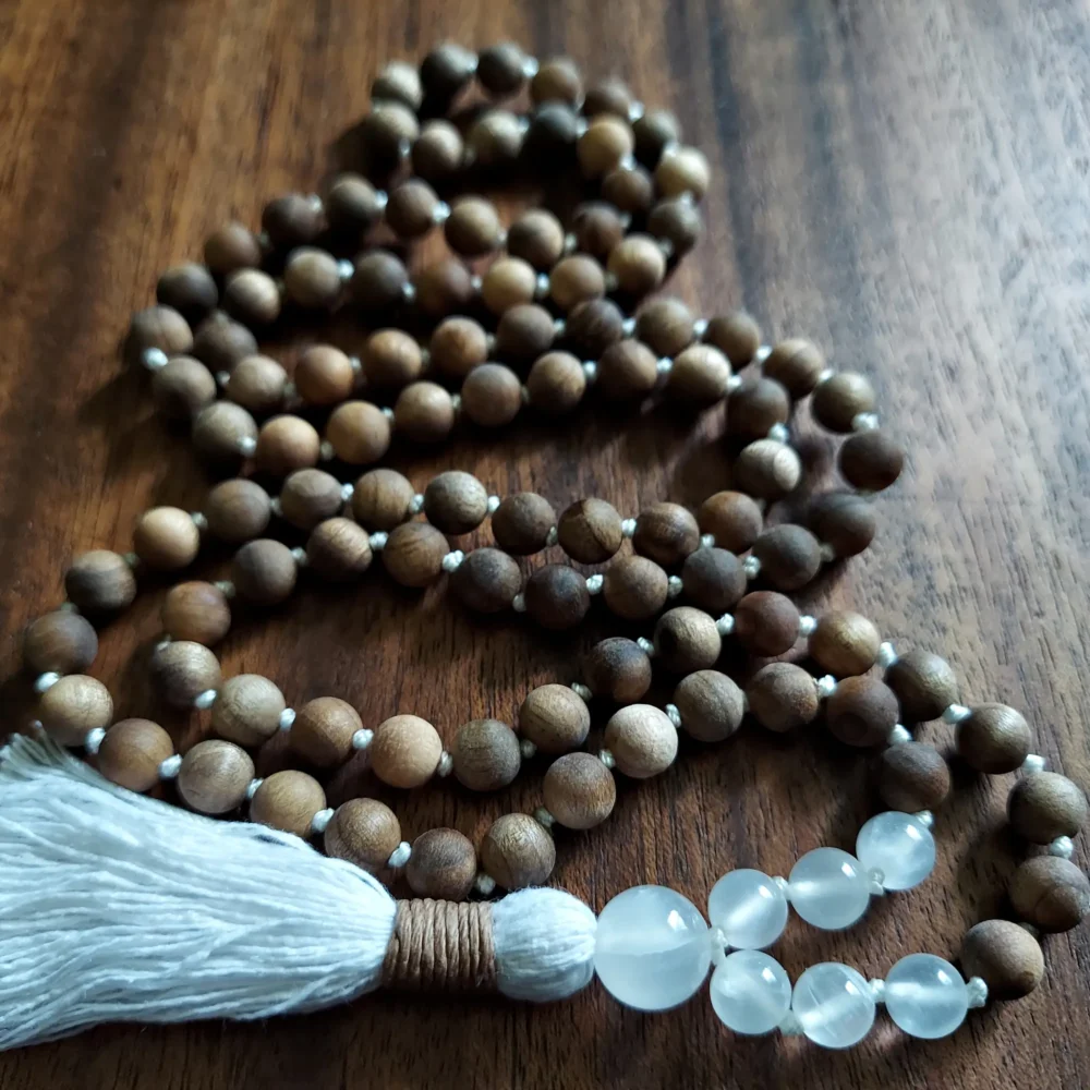 SELENITE SANDALWOOD PURITY MALA