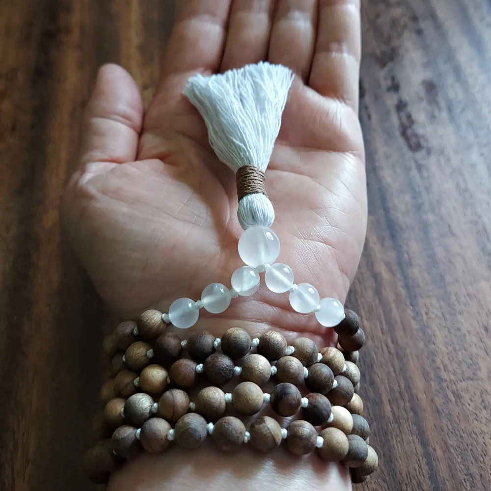 SELENITE SANDALWOOD PURITY MALA - Image 4