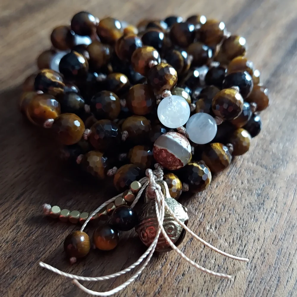 MYSTIC HARMONY TIGERS EYE BELL MALA - Image 7