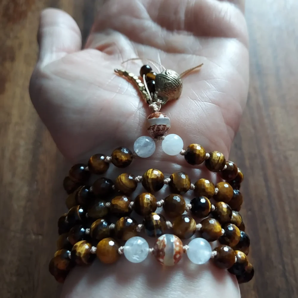 MYSTIC HARMONY TIGERS EYE BELL MALA - Image 2