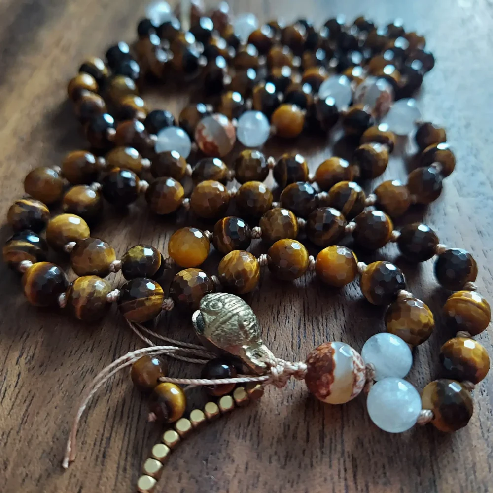 MYSTIC HARMONY TIGERS EYE BELL MALA