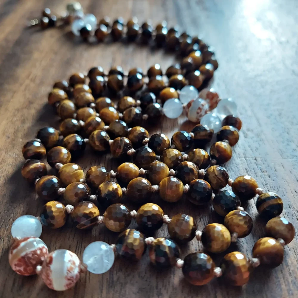 MYSTIC HARMONY TIGERS EYE BELL MALA - Image 3