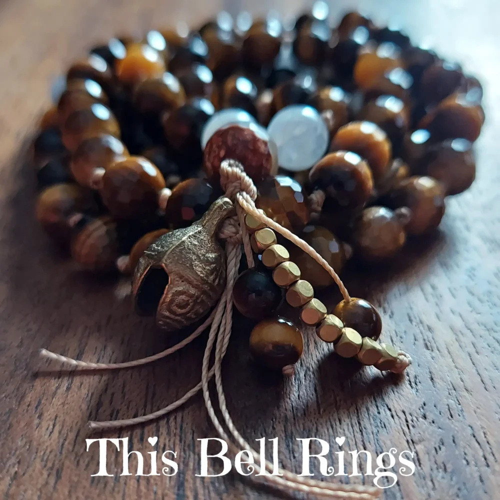 MYSTIC HARMONY TIGERS EYE BELL MALA - Image 5