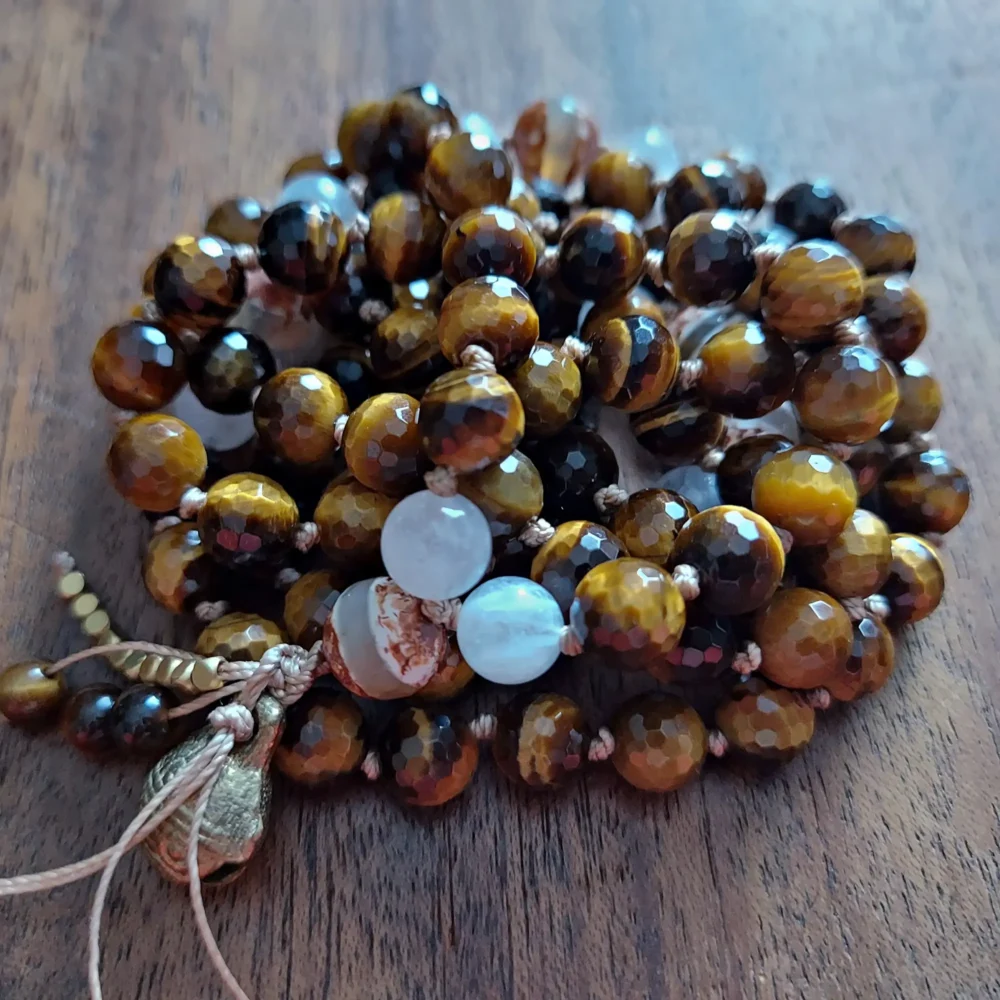 MYSTIC HARMONY TIGERS EYE BELL MALA - Image 6