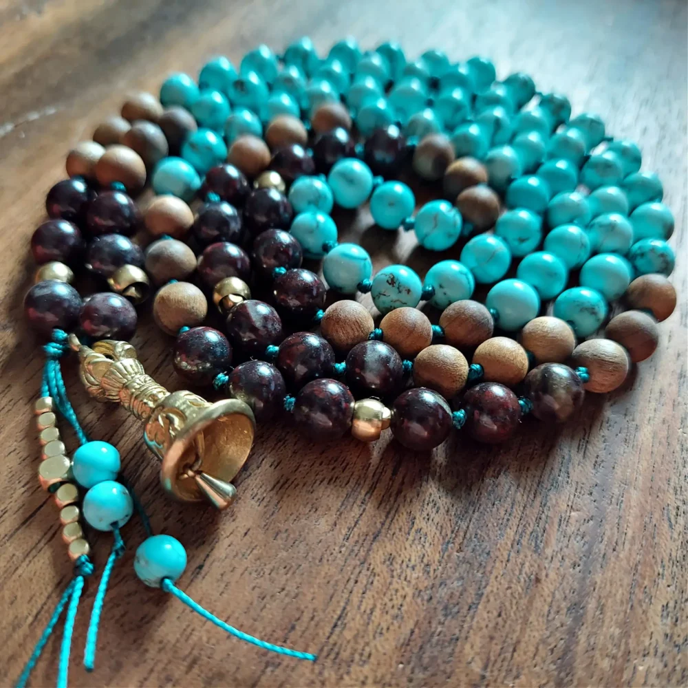 PATH OF PEACE TURQUOISE BELL MALA - Image 6