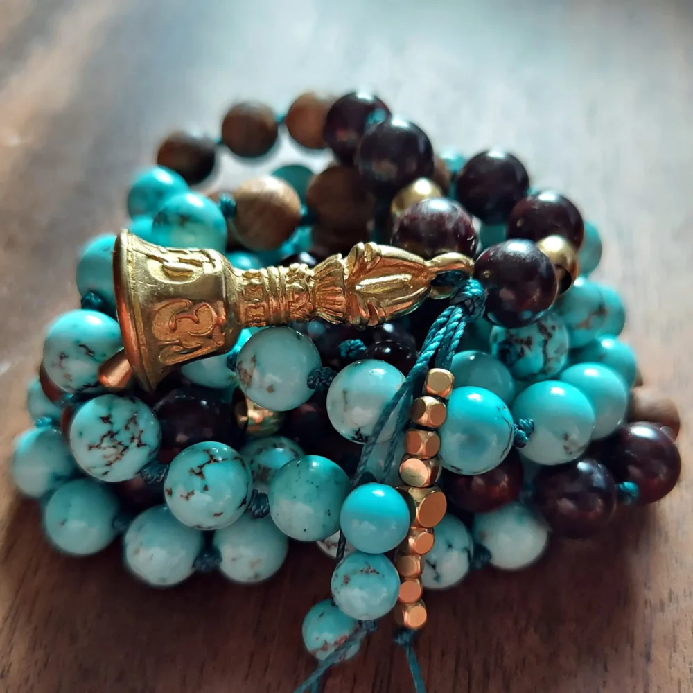 PATH OF PEACE TURQUOISE BELL MALA - Image 5