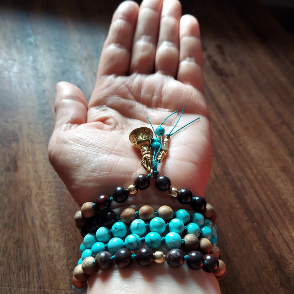 PATH OF PEACE TURQUOISE BELL MALA - Image 4