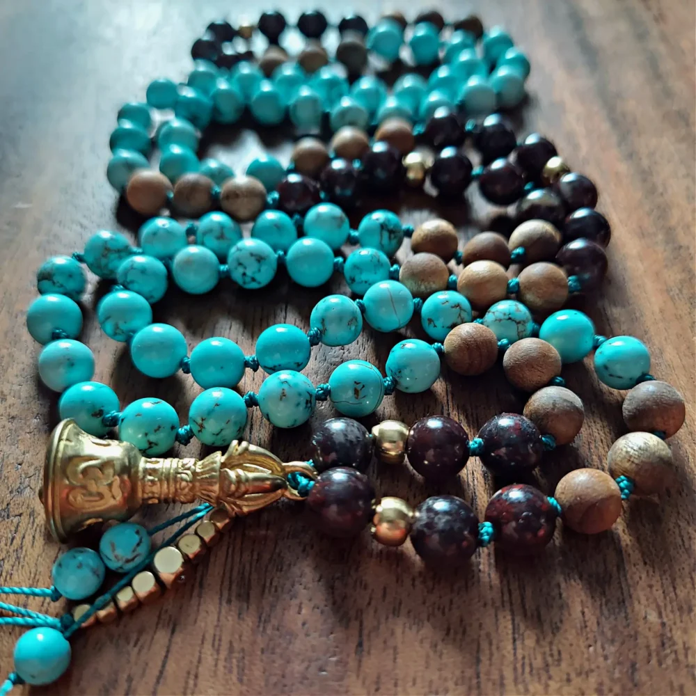 PATH OF PEACE TURQUOISE BELL MALA - Image 7