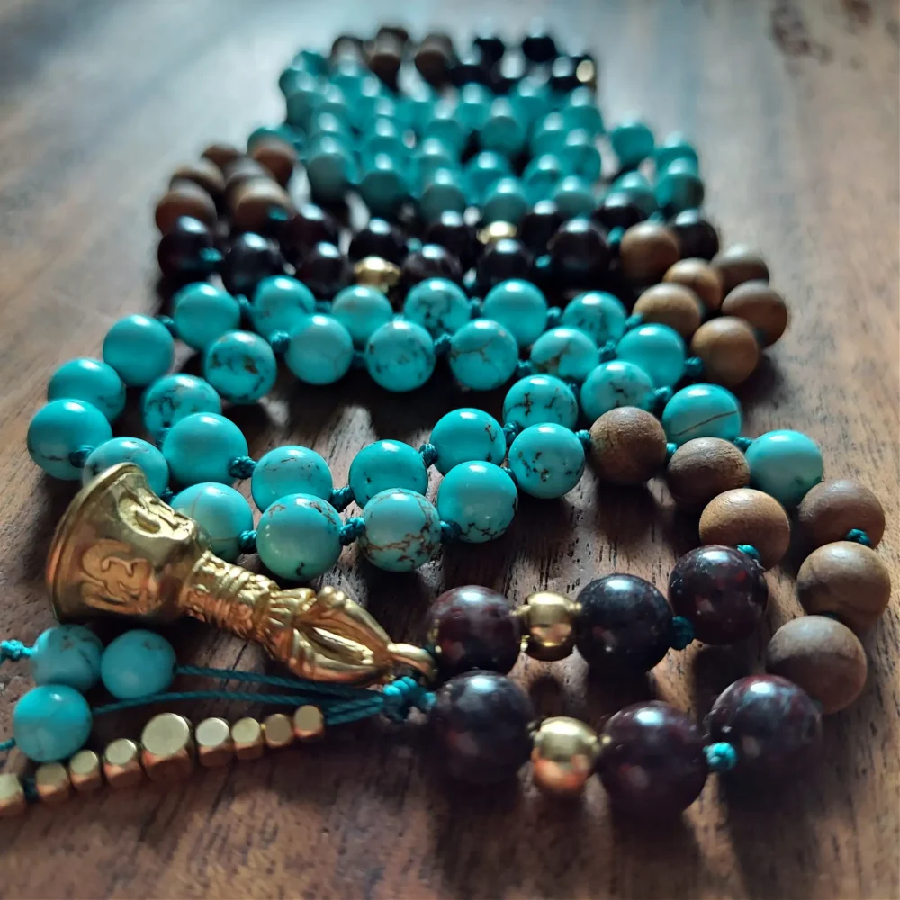 PATH OF PEACE TURQUOISE BELL MALA - Image 2