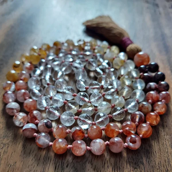 Luminous Ascension Quartz Chakra Mala