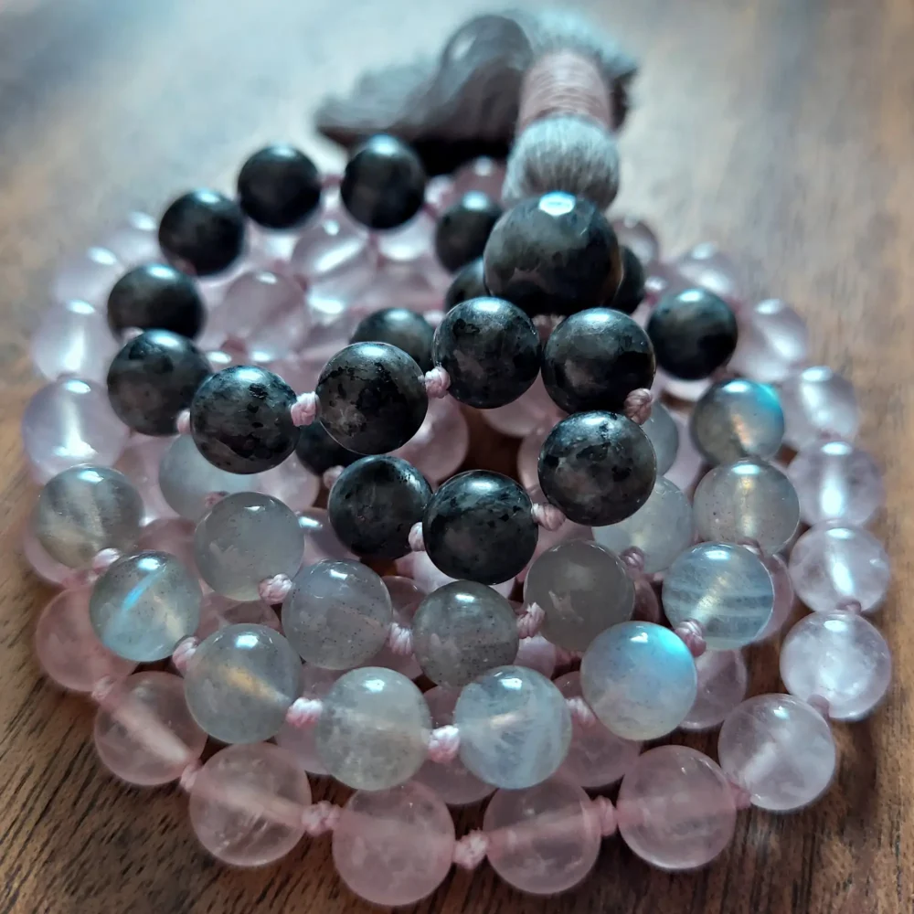 MOONLIT HEART MALA WITH ROSE QUARTZ - Image 6