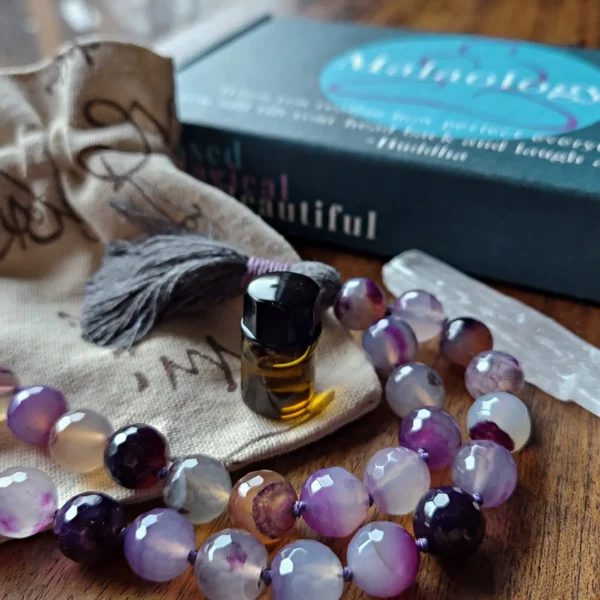 Violet Stillness Pocket Mala Set