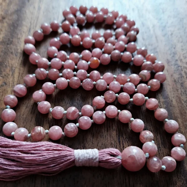 Heart of Compassion Rhodochrosite Mala